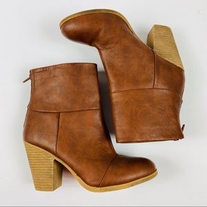 Kohl’s | Brown Zip Up Heeled Ankle Boots